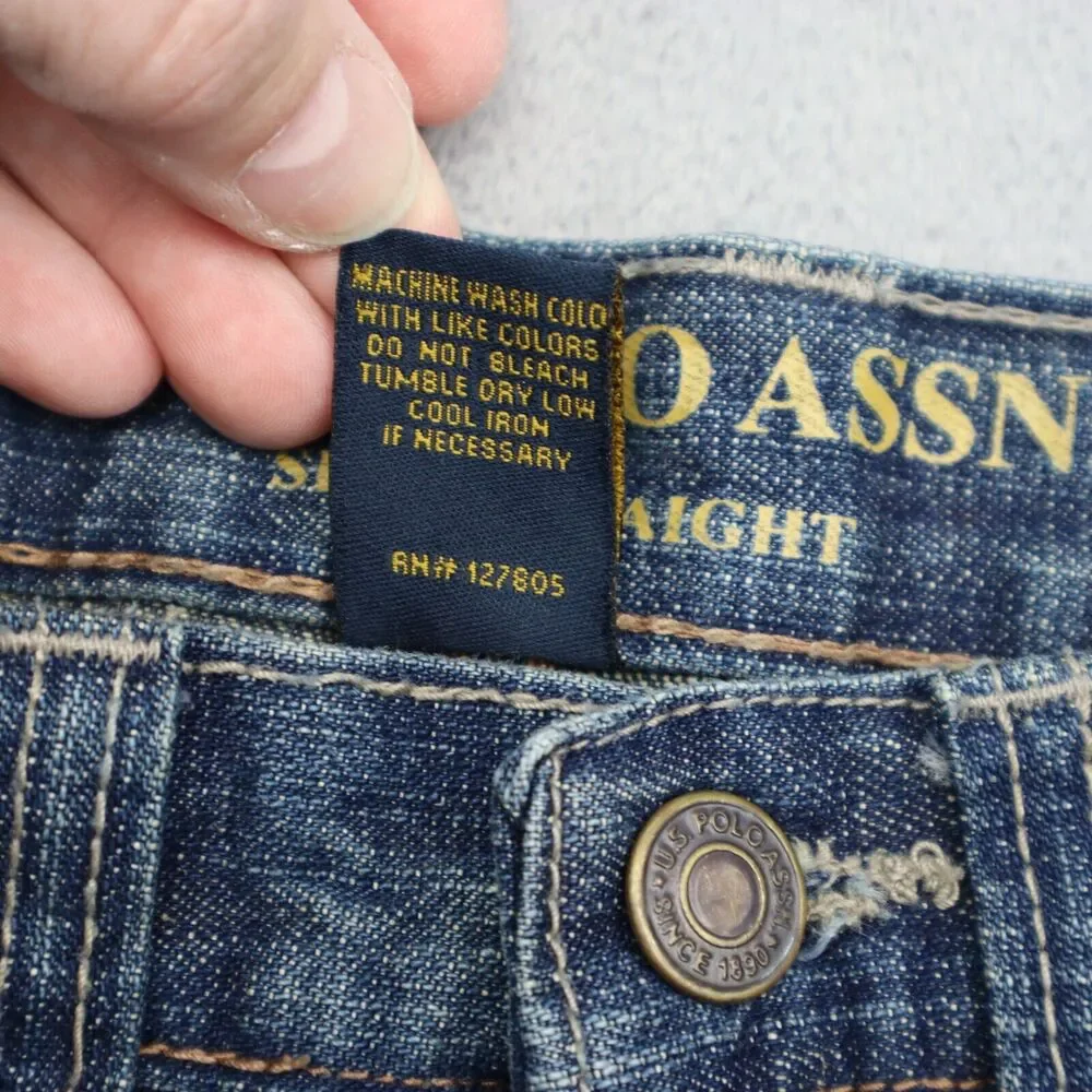 US Polo Assn Jeans Youth 14 26 x 30 Blue Denim Flare Long Boys Pants